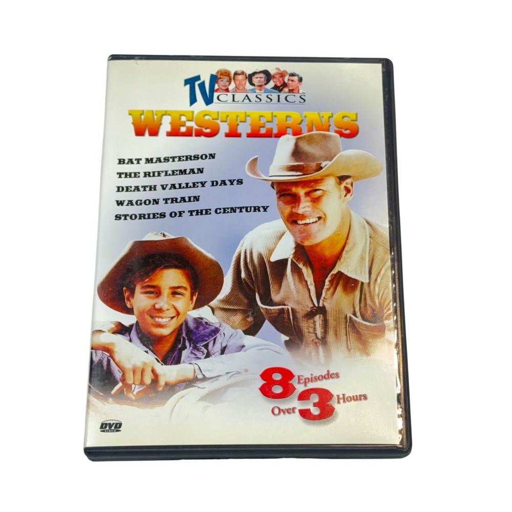 Platinum TV Classics Westerns 8 Episodes The Rifleman Men DVD Media Black White